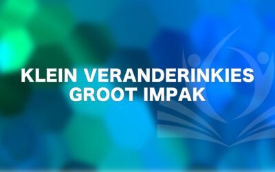 Klein veranderinkies groot impak
